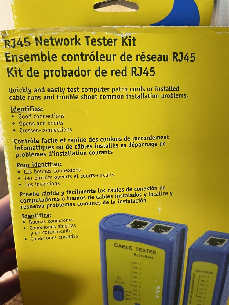 Datashark RJ45 Network Cable Tester with Case and Patch Cords