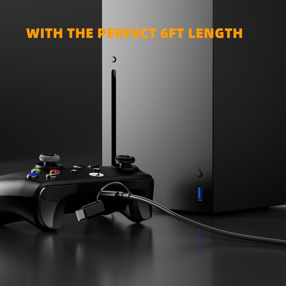 USB C/Micro 2-in-1Charging Cable Compatible with PS5/PS4 Controller, 6Ft Chargin