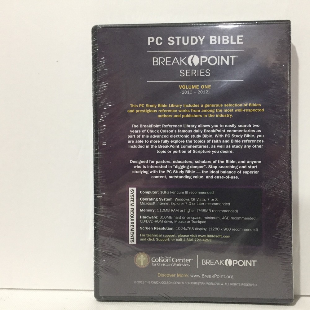 Biblesoft Study Software: BreakPoint Series Volume 1 PC Study Bible Colson