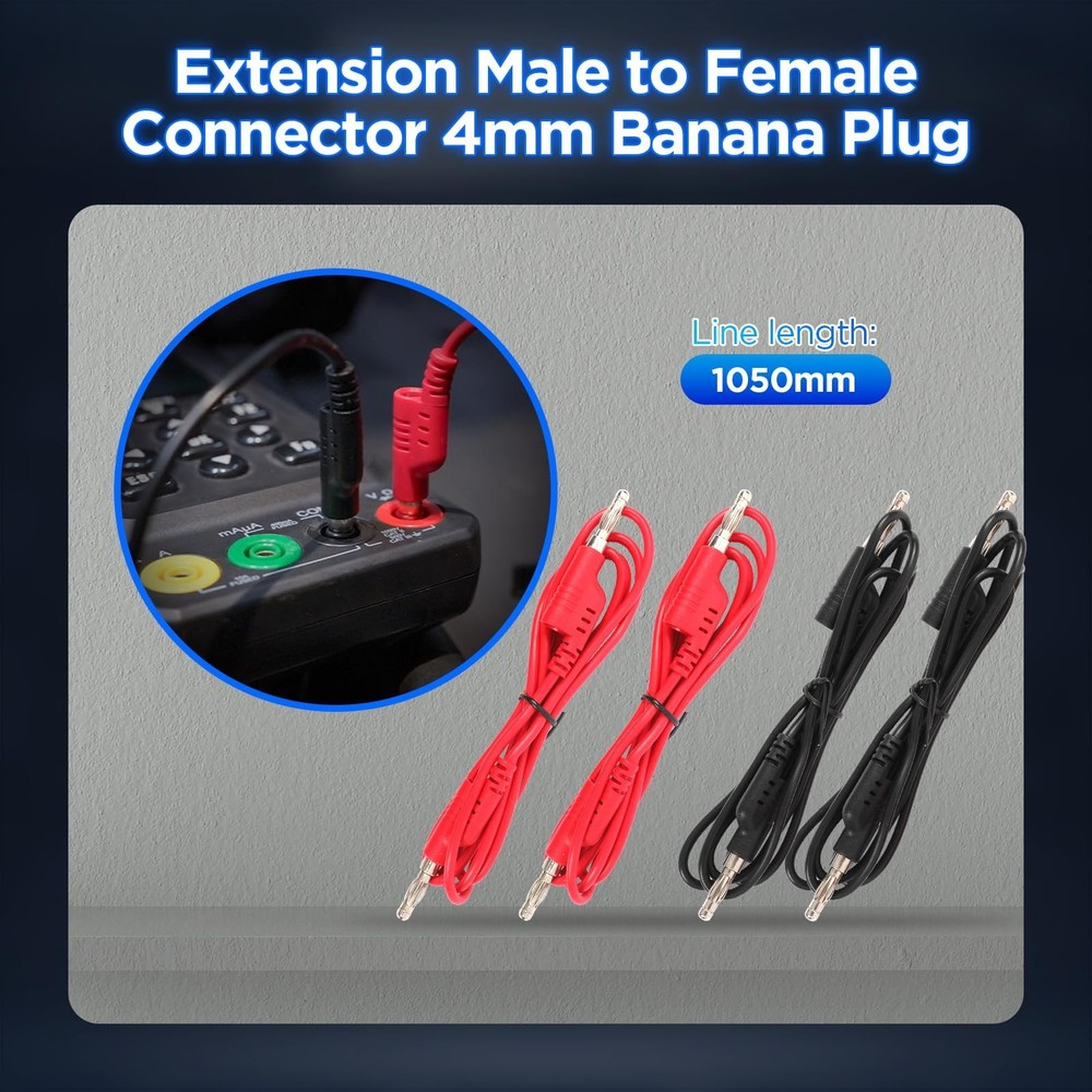 48PCS Silicone Multimeter Test Leads Kit with Replaceable Wire Piercing Probe...