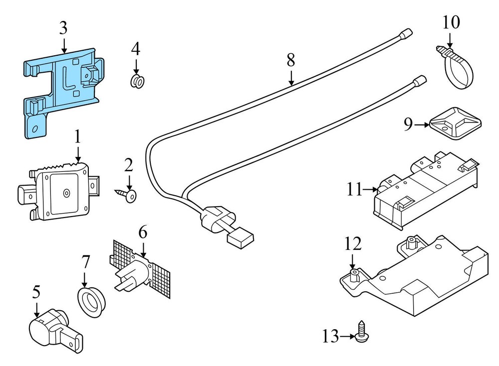 VW PASSAT 2.0L - Right Blind SPOT Detection Sensor / Module Bracket (Master)