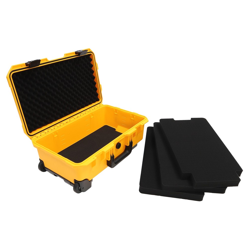 22" Camera Hard Case Protective Roller Waterproof Camera Carrying Case w/Foam