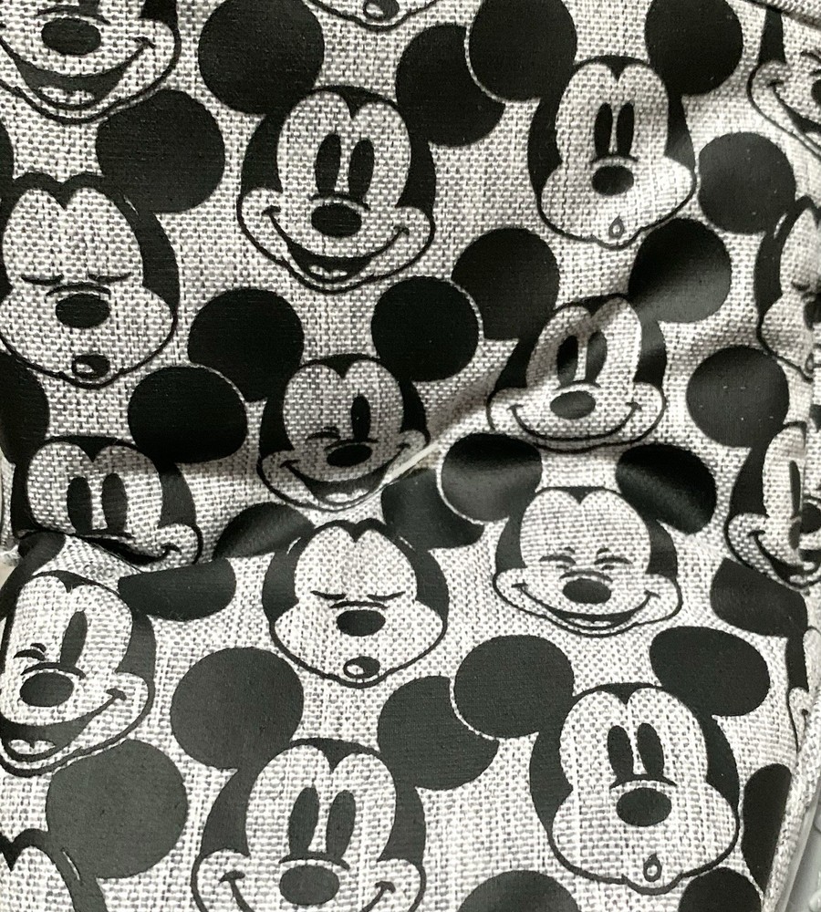 NEW Disney Mickey Mouse Multi Image Faces Black & Gray 2pc Oven Mini-Mitt Pair