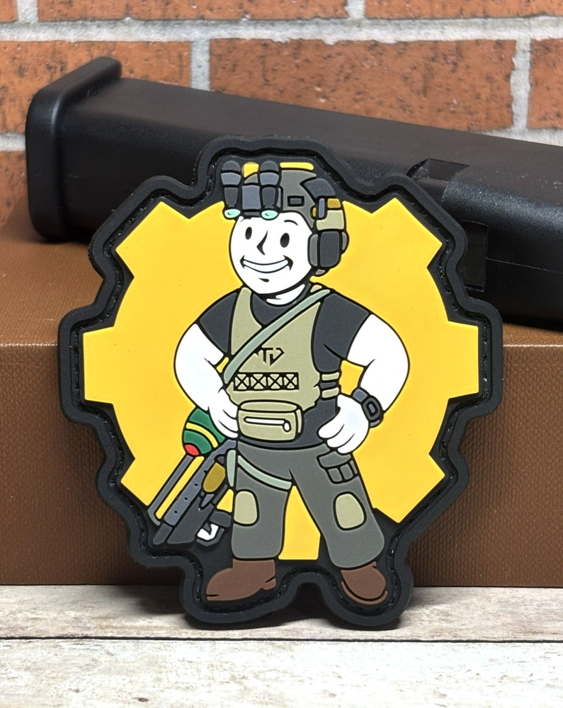 Tactical PVC Patch - Fallout Patch -  Hook Loop Morale Vault Boy Gun Patch