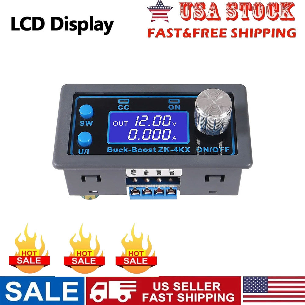 DC Adjustable Step Up Down Buck Boost Power Supply Voltage Regulator LCD Module