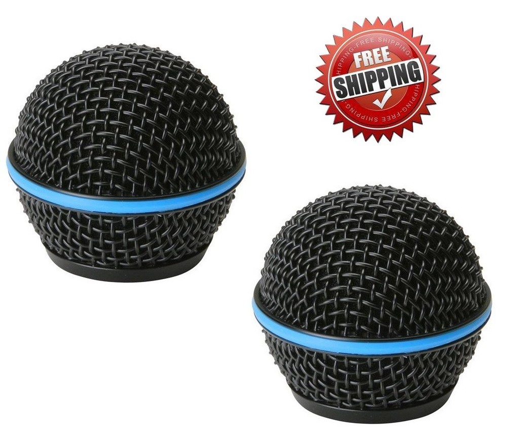 2 Pack Microphone Grille Cover for Shure SLX Beta58 Handheld Transmitter Black
