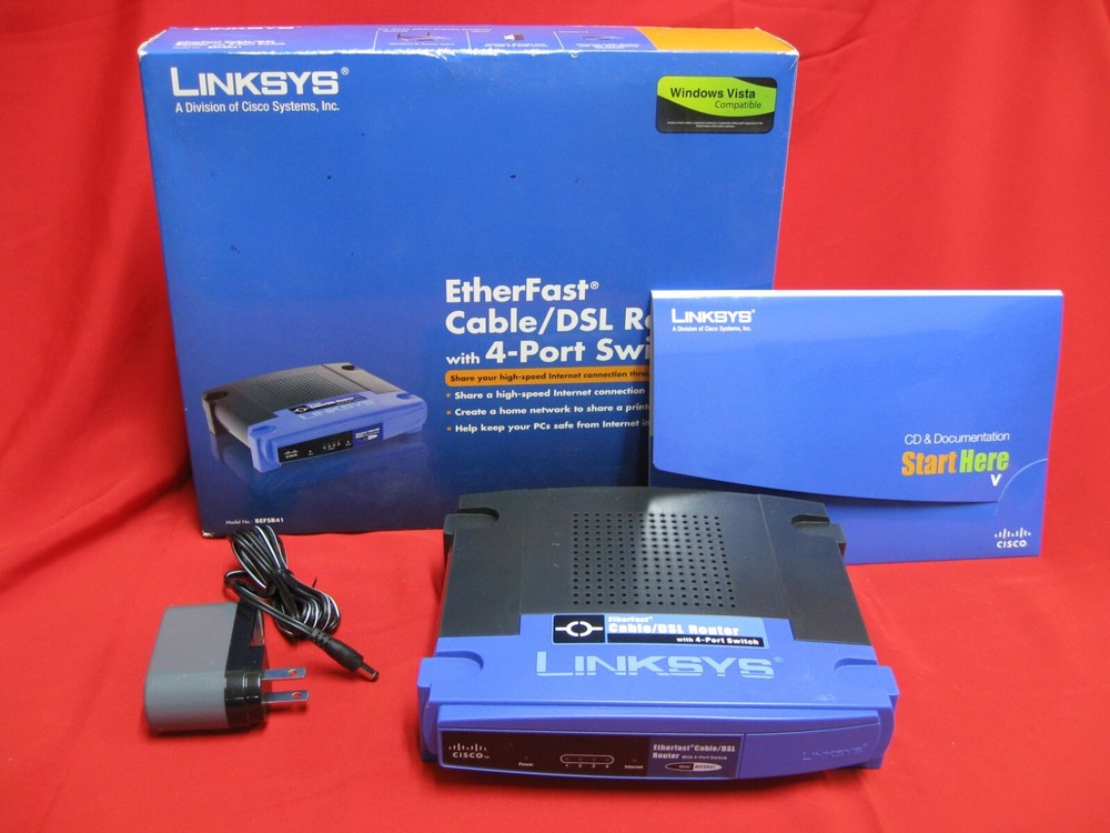 LINKSYS Ether Fast Cable/DSL Router Model - BEFSR41  new open box