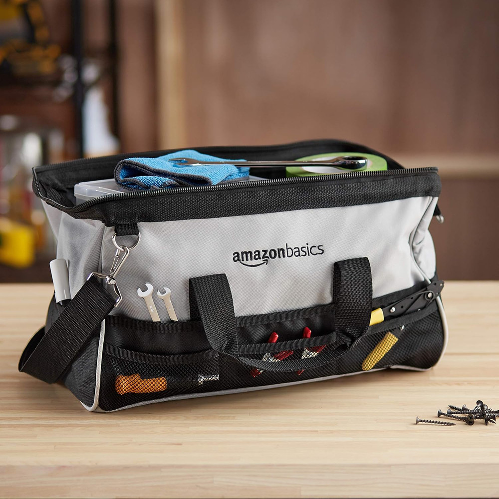 Durable Wear-Resistant Tool Storage Bag with Adjustable Shoulder Strap, Portable