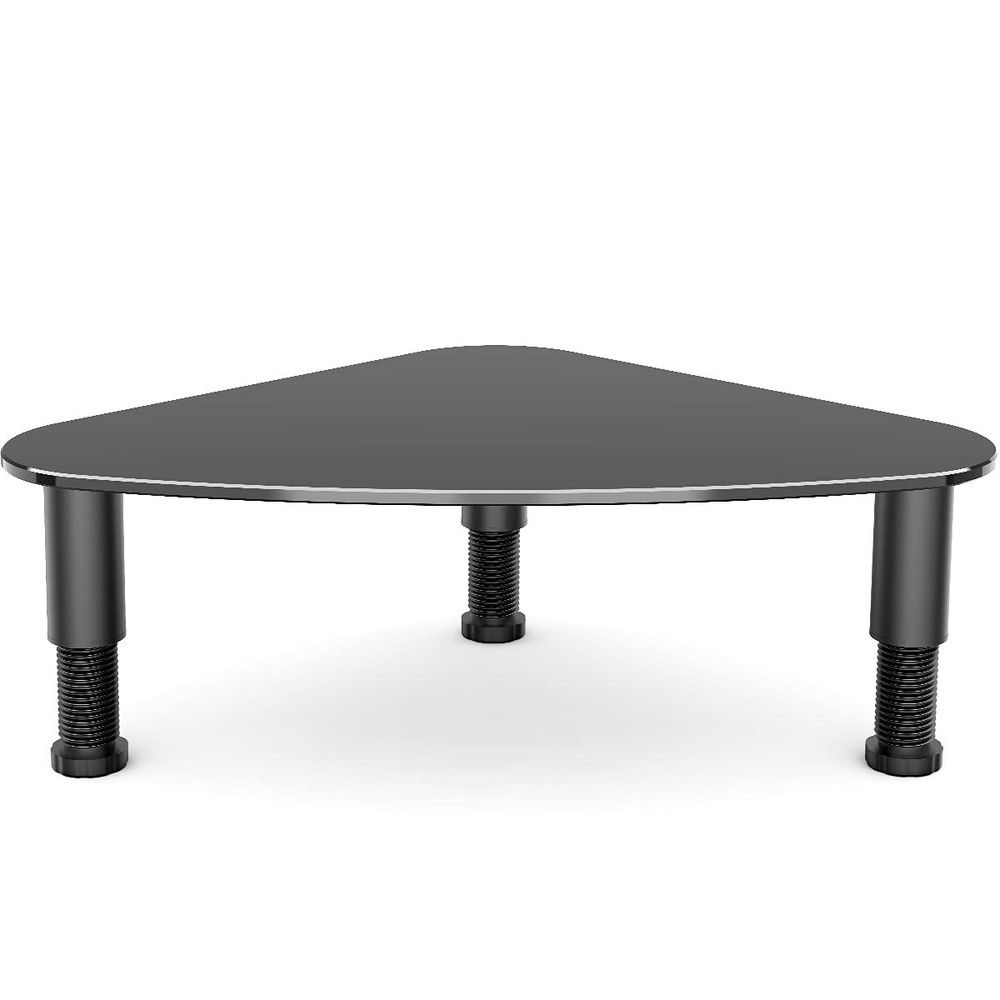 Tempered Glass Computer Monitor Riser/Triangle Save Space Desktop Corner Stan...