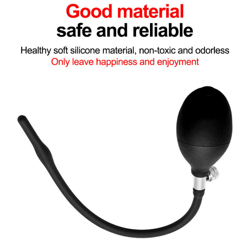Men Silicone Inflatable insert Plug ring Stretcher Sounding Stretcher with Pump