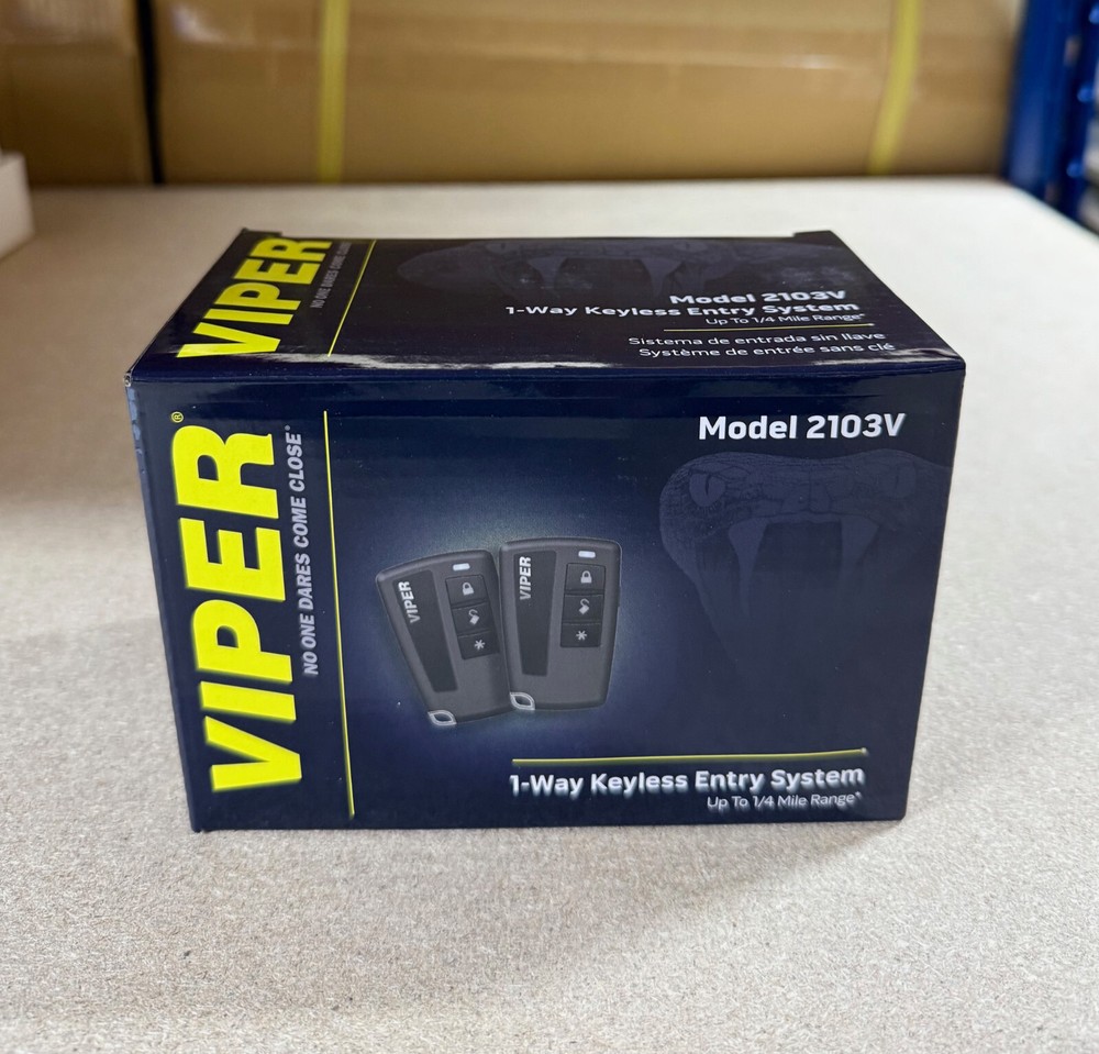 CAR ALARM CENTRAL LOCKING REMOTE SECURITY SYSTEM SHOCK SENSOR 2 FOBS VIPER 2103V