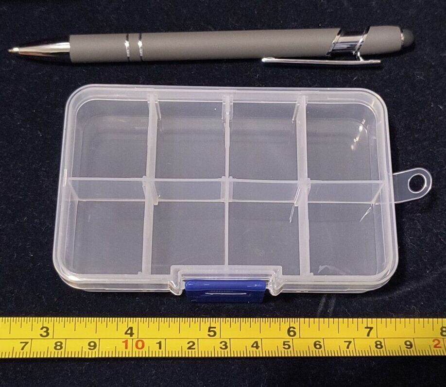 3-Pack Clear 8-Grid Plastic Box Organizer Bead Components DIY Jewelry Storage