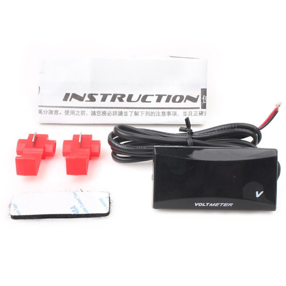 Universal Mini LED Digital Voltmeter Voltage Meter Instruments Gauge Red / Blue
