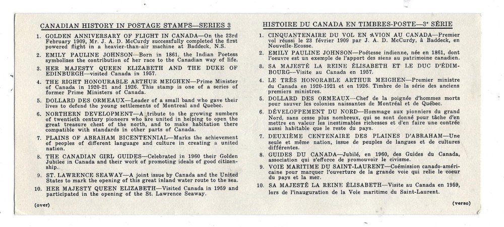 Canada 1961 Souvenir Article #3 Mint $20