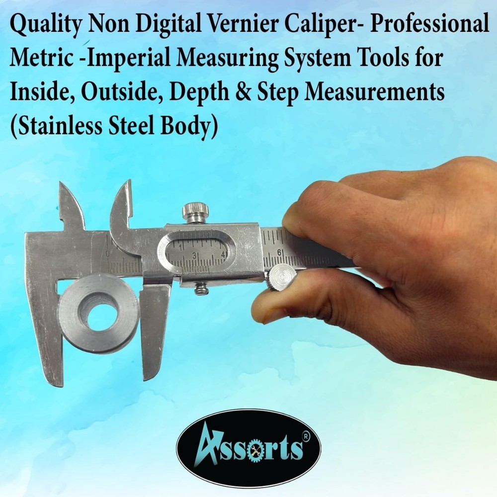 Non Digital Vernier Caliper Measuring System Tools for Inside, Measurements