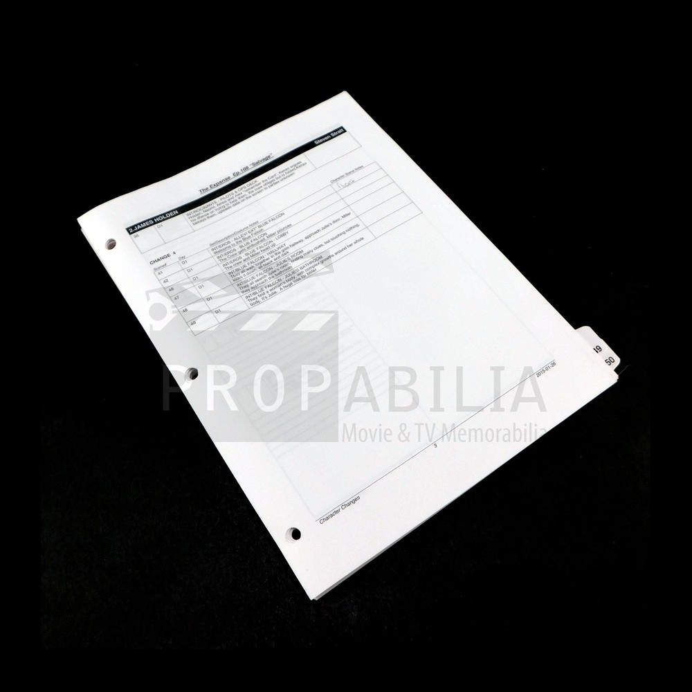 THE EXPANSE Costume Breakdown Script Original Series Prop (8901-4657)
