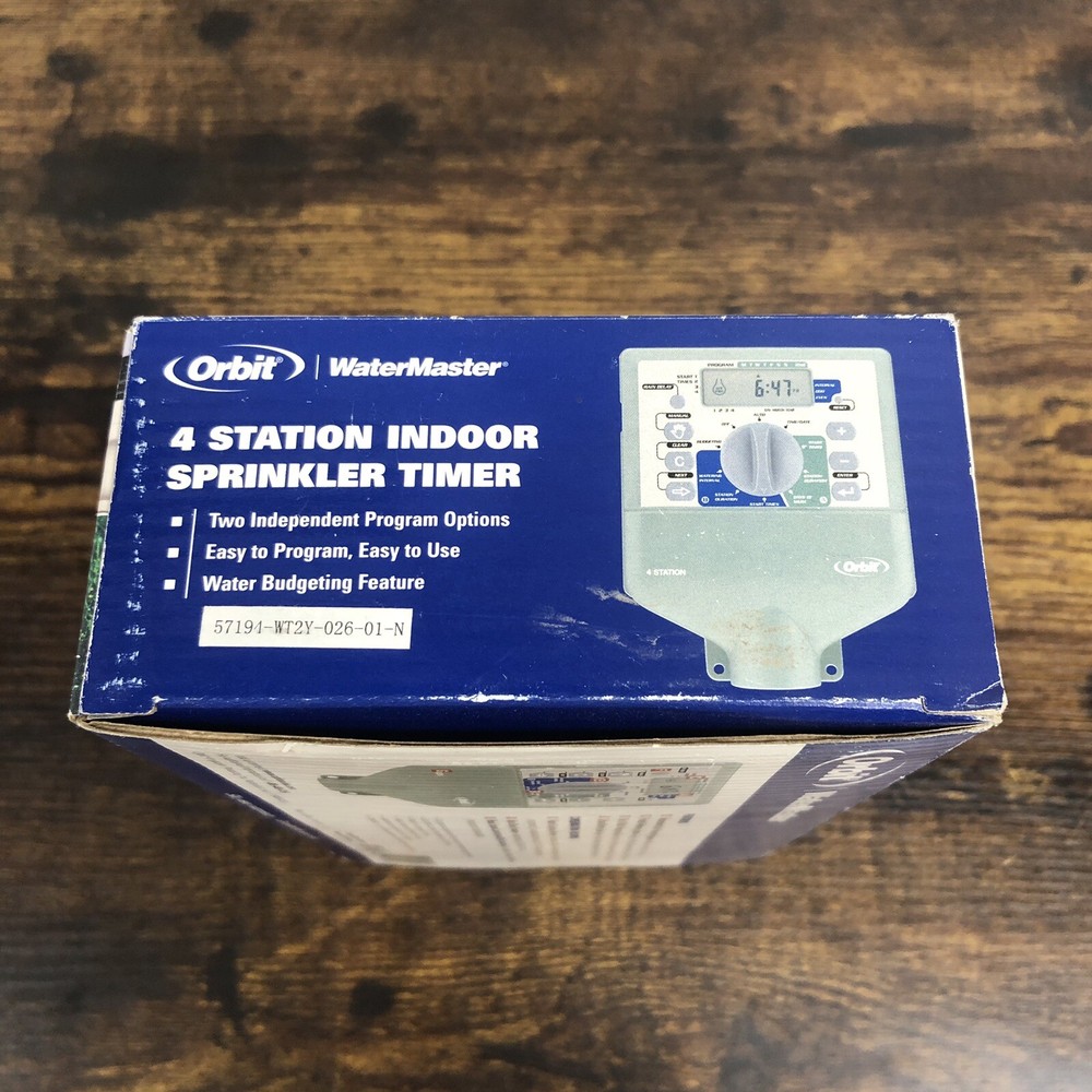 NEW Orbit WaterMaster 4 Station Dual Program Sprinkler Timer Model 57194