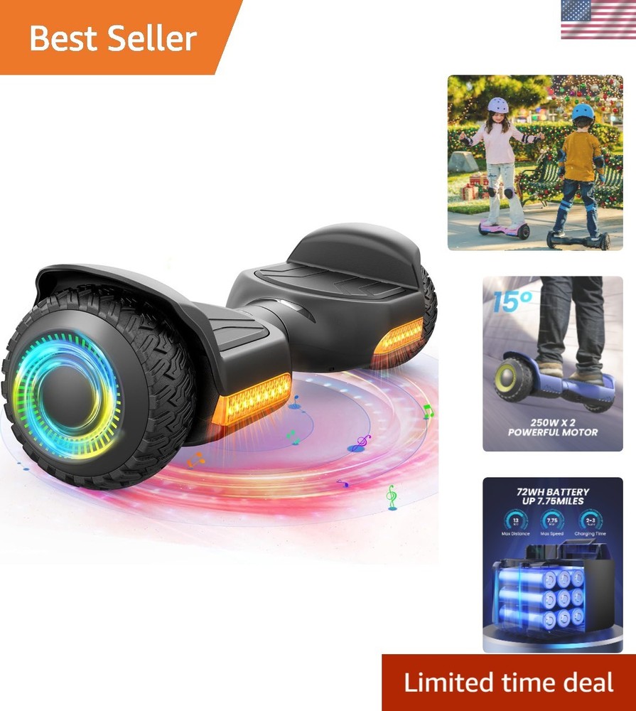 Rugged All-Terrain Scooter with Bluetooth Speaker & Non-Slip Deck – 220 lbs Max