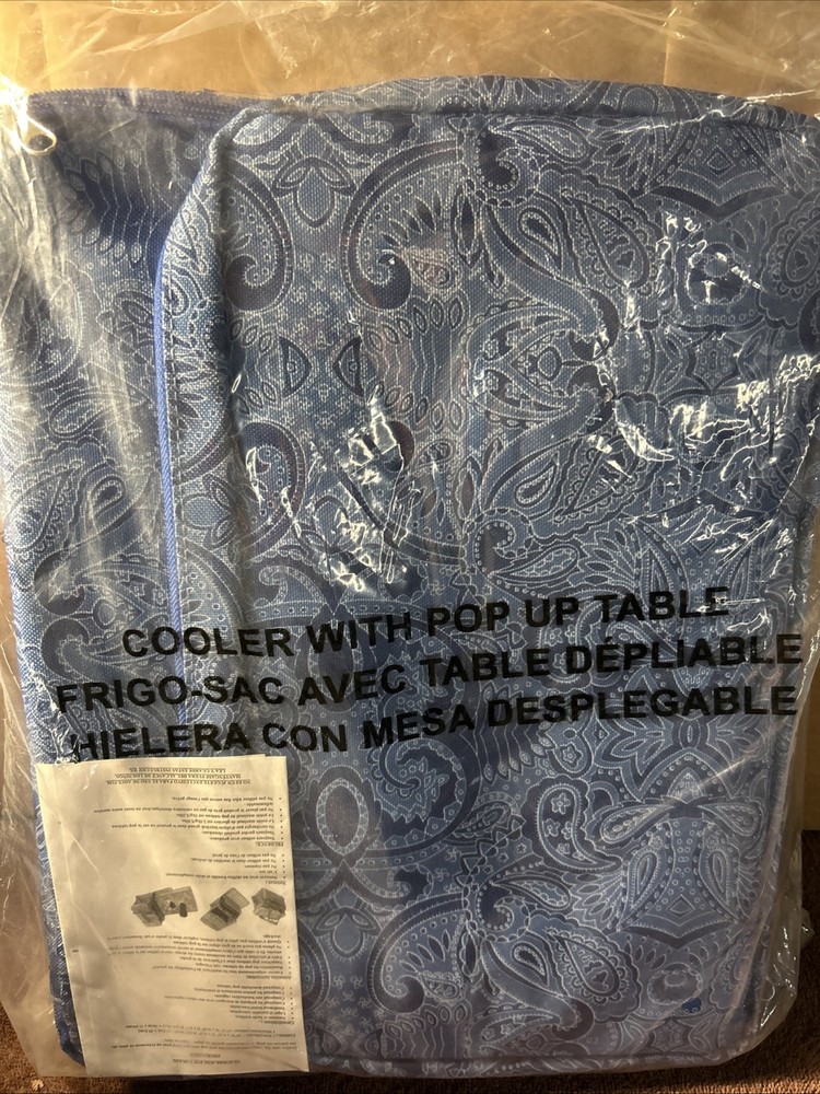 Cooler With Pop-Up Table New Blue Avon 2016