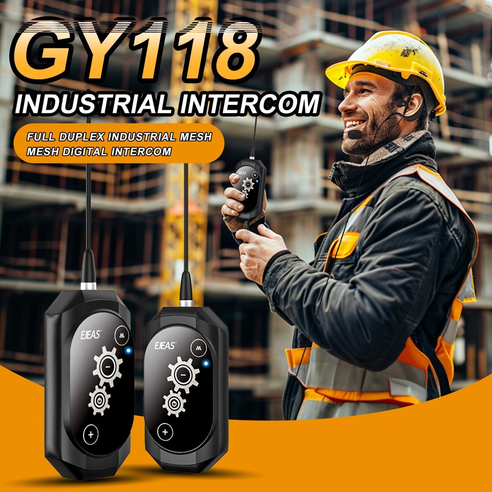 Full Deplux Mesh Bluetooth Intercom Headset Communication System for Industry