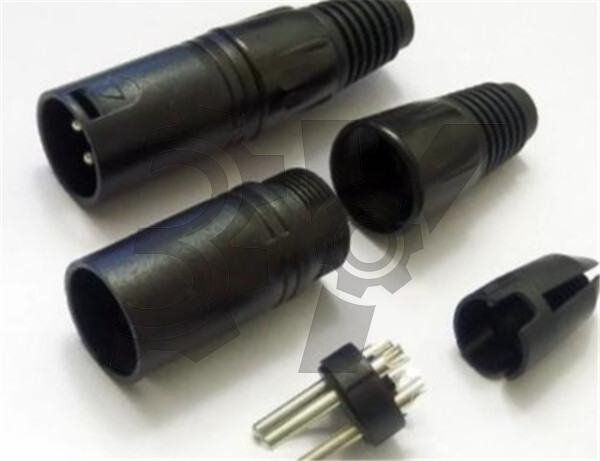 1PCS XLR Male 3-pin Plug Connector MicrophPatch NEW