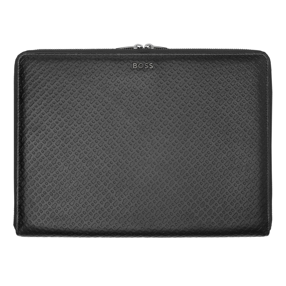 Hugo Boss Monogram Zipped Black Conference Folder zip A4