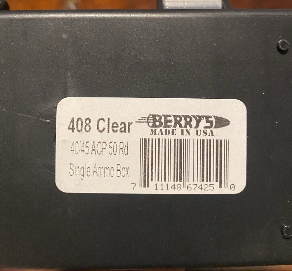 (2) Berry’s 50rd Ammo Boxes #408