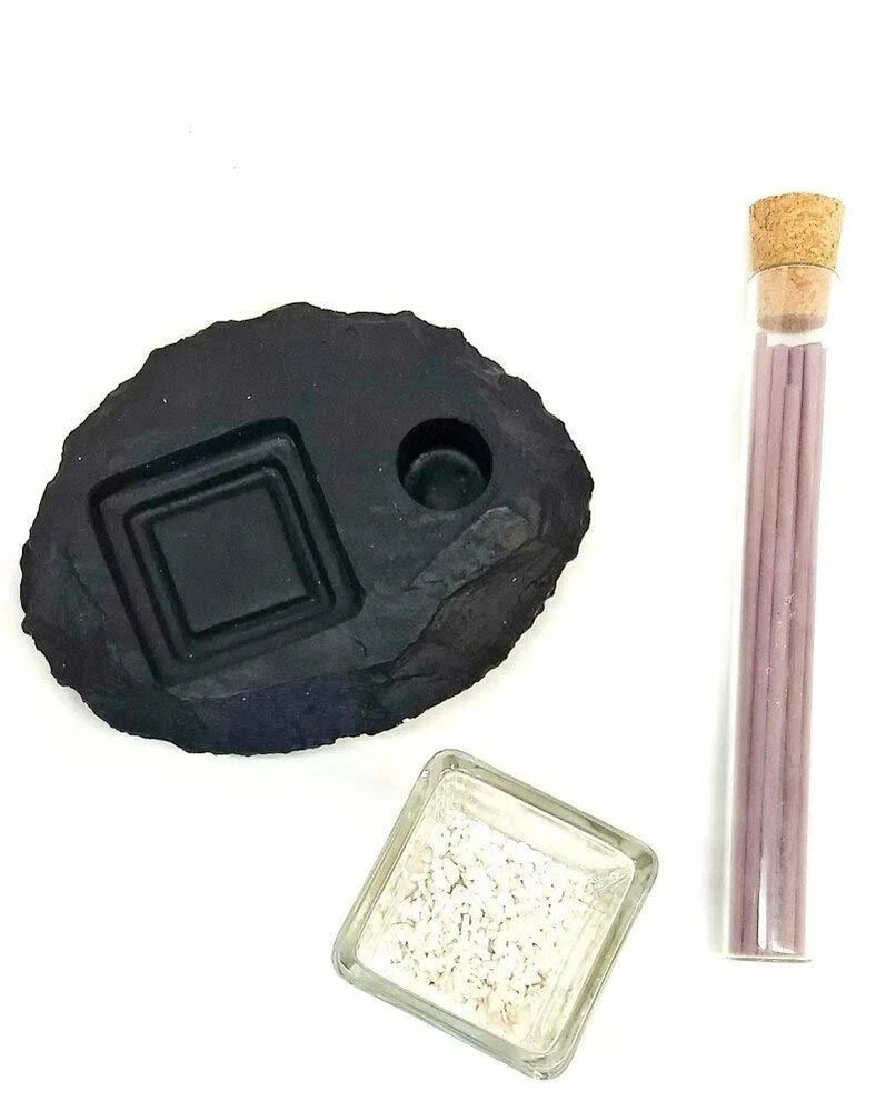 Slate Incense Holder with Incense