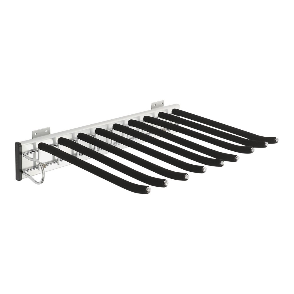 Durable Wall-Mounted Trouser Rack with Smooth Round Balls and Handle