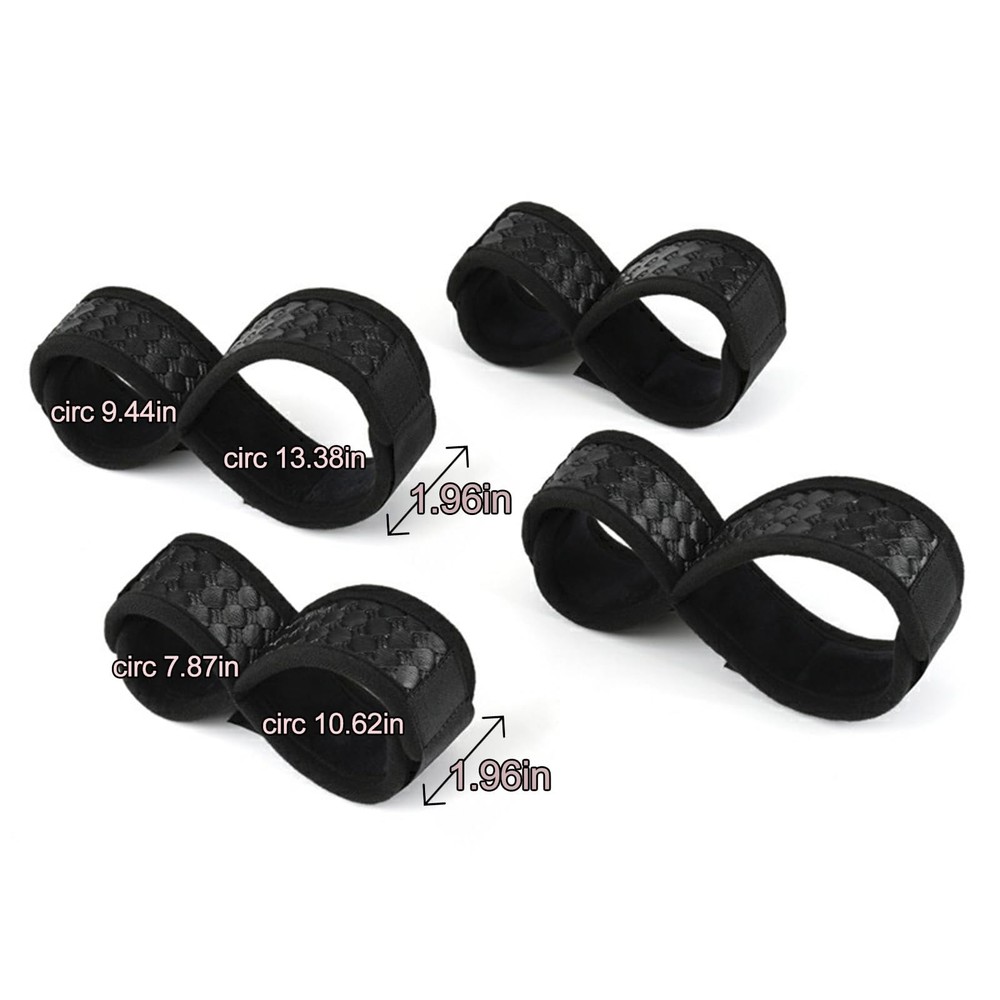 BDSM Bondage Restraints Set Adjustable Handcuffs, Ankle & Calf Cuffs with Ve...