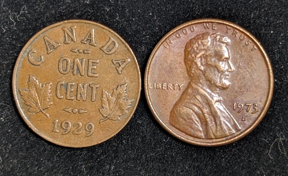1929 Canada 1 Cent Circulated KM# 28 Brown
