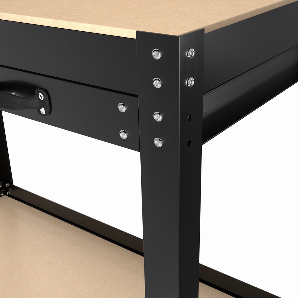 47" Heavy Duty Workbench Adjustable Height Work Table 300lbs Load w/ Drawer