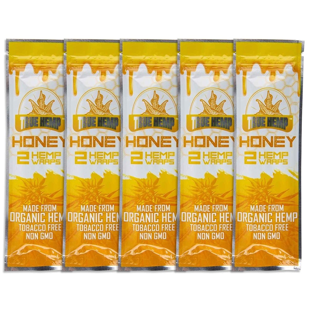 True Hemp HONEY Herbal Rolling Papers (5 Pouches, 2 Per Pack)