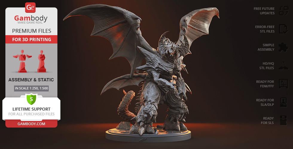 Destroyah Resin Sculpture Statue Model Kit Unpainted/Unassembled