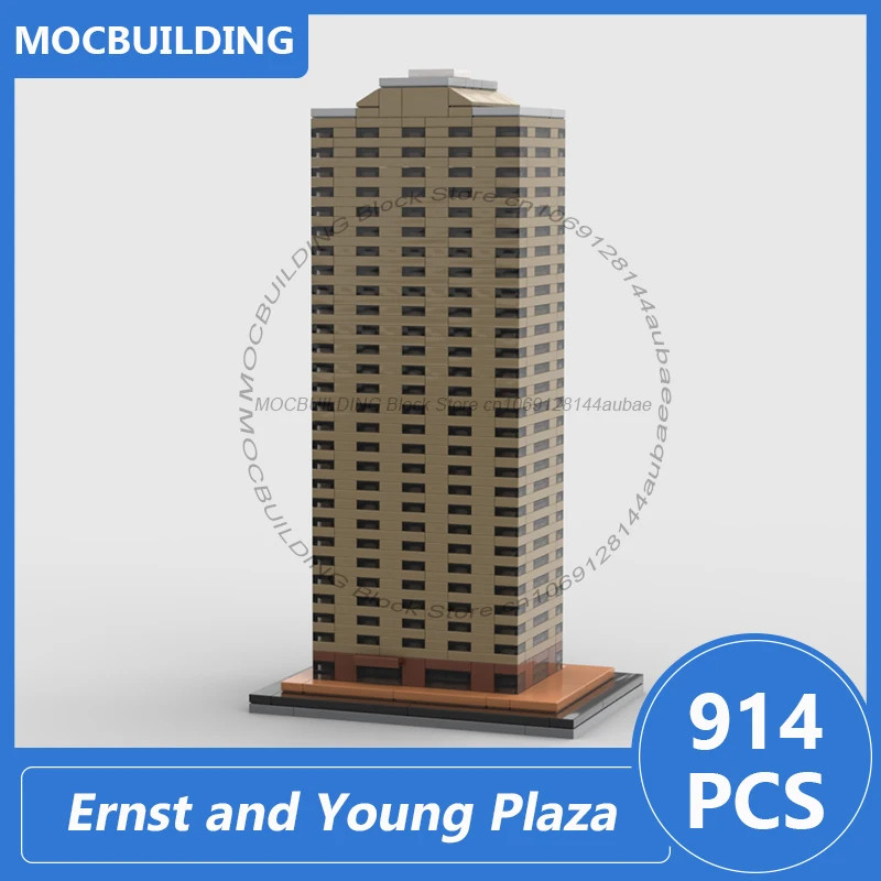 Ernst & Young Plaza MOC Building Blocks 914PCS Assemble Bricks Architecture Set