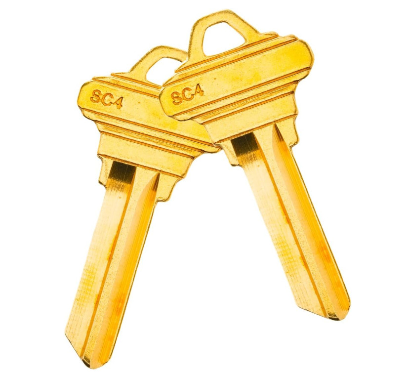 50PCS SC4 Brass Key Blanks