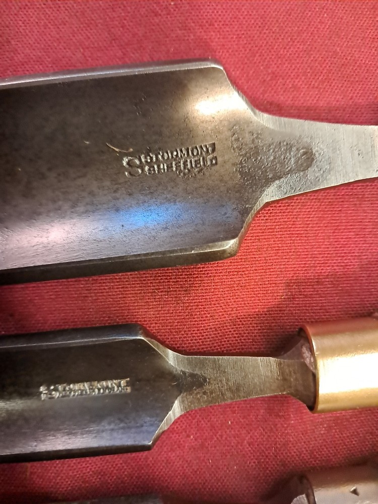 3 Pieces of Vintage Carving Gouges 2 x Stormont & Another. Larger Piece 1-1/2"