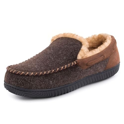 Men's Hearthfire Memory Foam Moc Slipper 10 Mocha