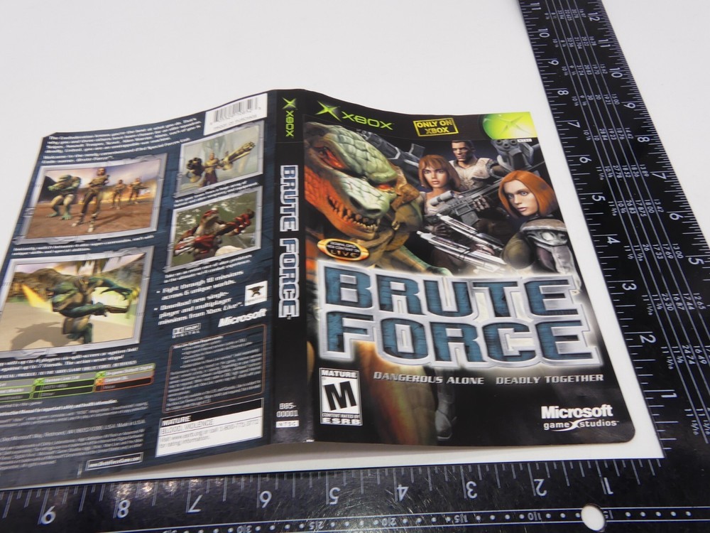 Authentic Brute Force Original Xbox Artwork Only No Game