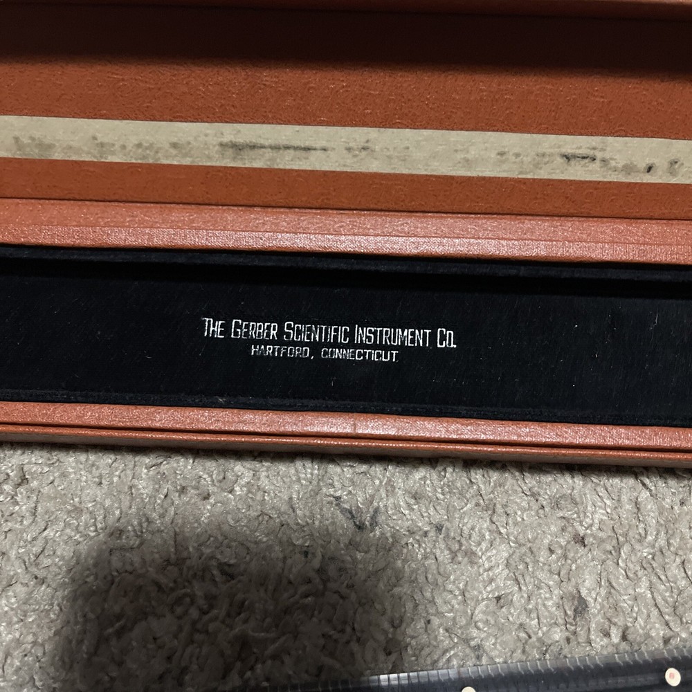 Vintage Gerber Variable Scale Engineering Slide Rule Model TP007100B w/ Case