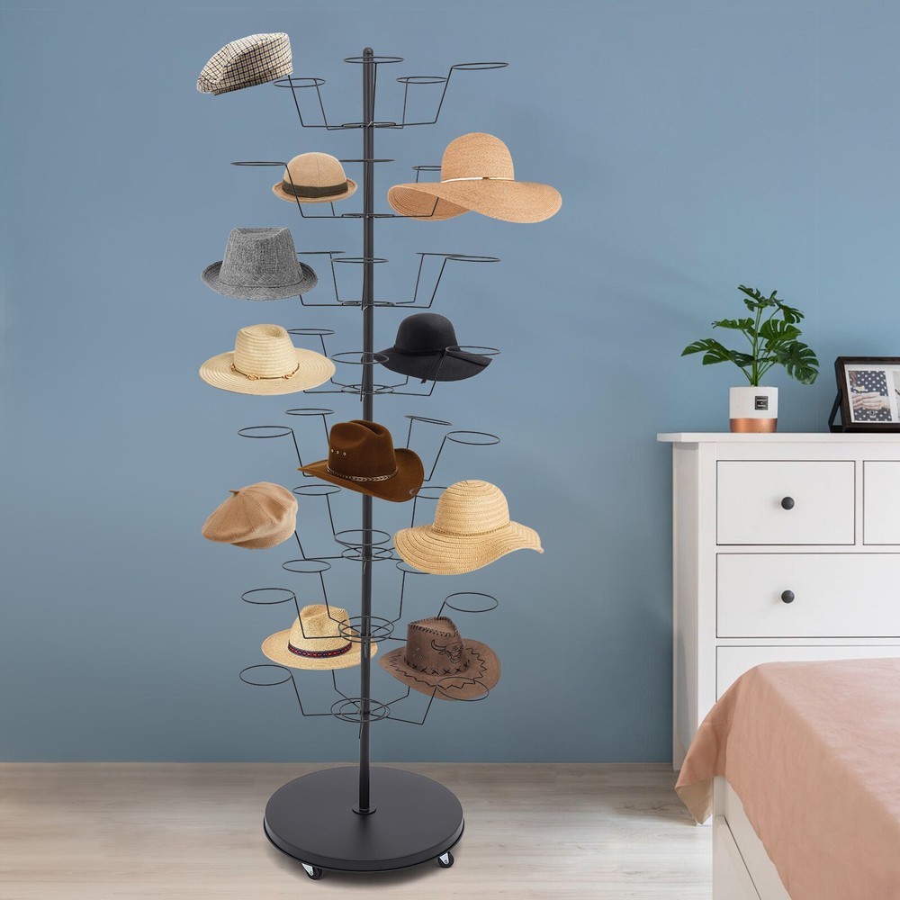 Hat Rack, Freestanding Hat Display Stand, 8-tier Hat Holders