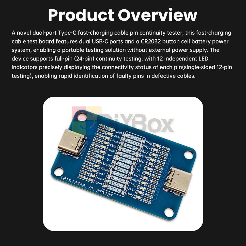 Double Head TYPE-C Cable Detection Module USB C to USB C Cable Detection Module