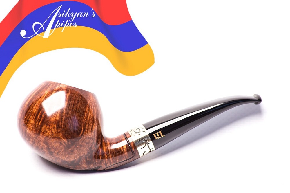 Asikyan Pipe #394/24 Bent Author Smooth Hand Made