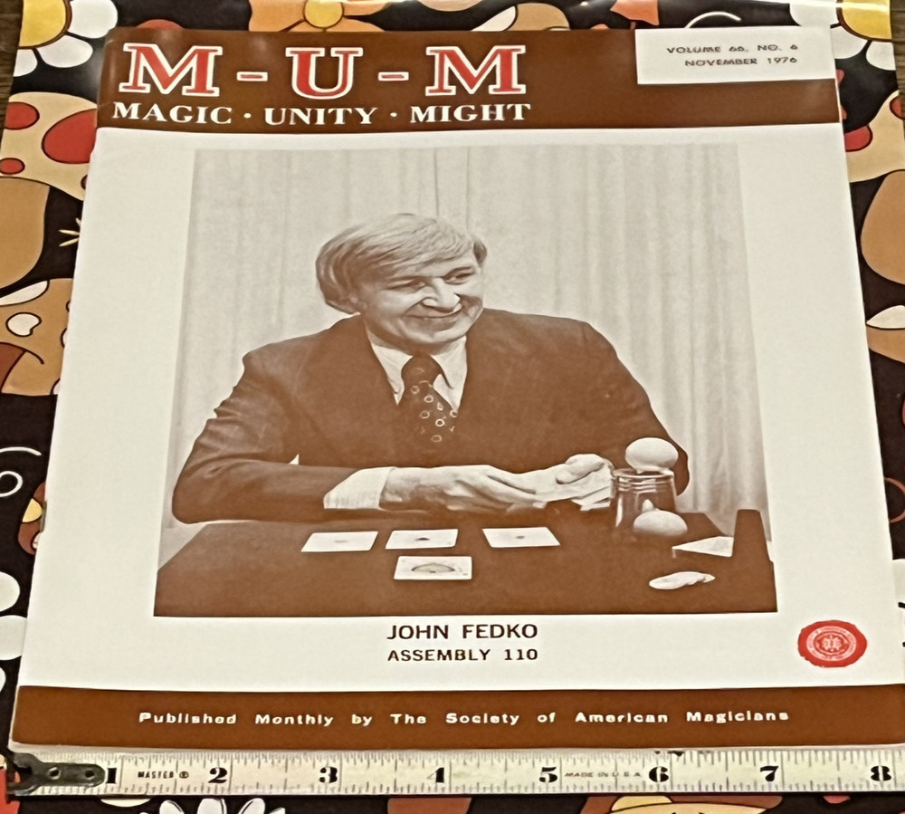 M-U-M magic unity might magic magazine 1976 3 issues oct, nov,dec