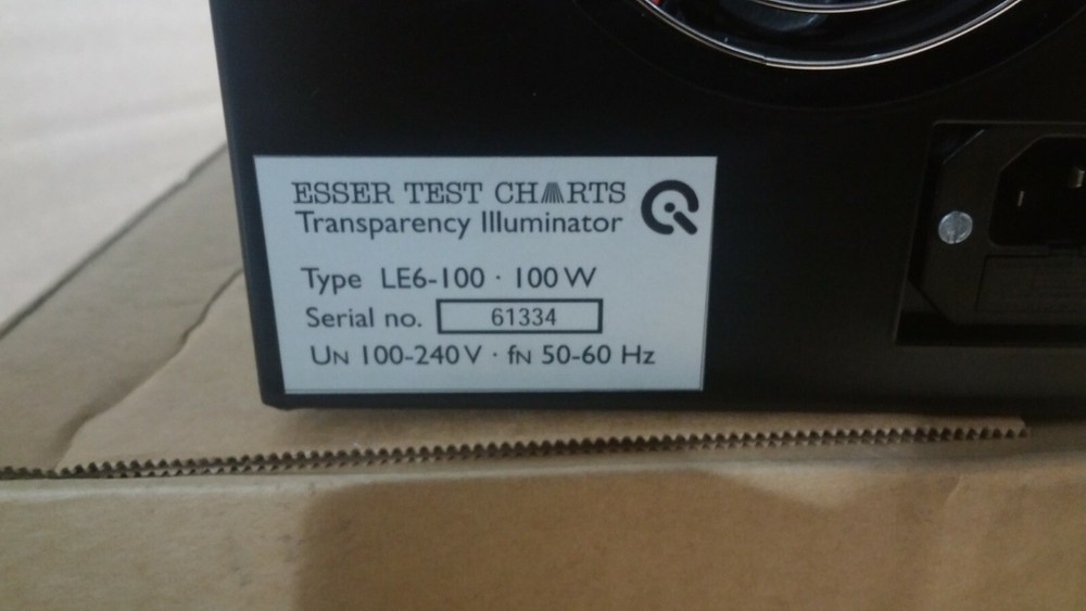 ESSER TEST CHARTS Type LE6-00 100W Spherical Transparency Illuminator