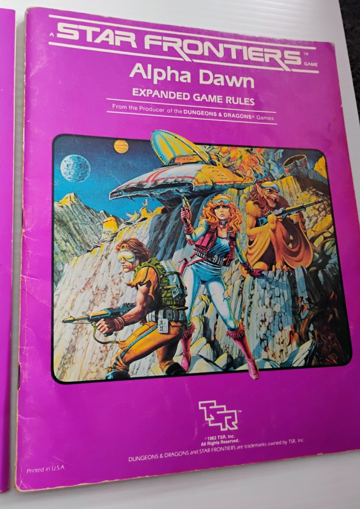 TSR STAR FRONTIERS ALPHA DAWN BASIC GAME RULES & ALPHA DAWN EXPANDED GAME RULES