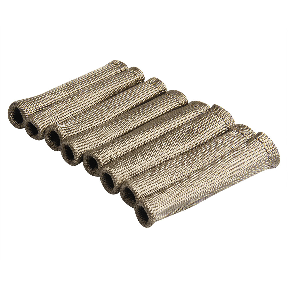 8X 2500 Titanium Spark Plug Wire SLEEVE SBC BBC 350 BOOTS HEAT SHIELD PROTECTOR