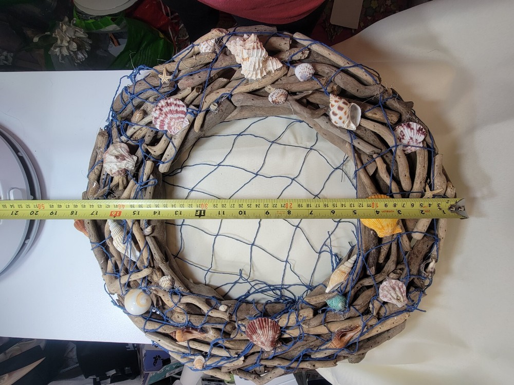 Handmade Nautical Shell And Driftwood Wreath
