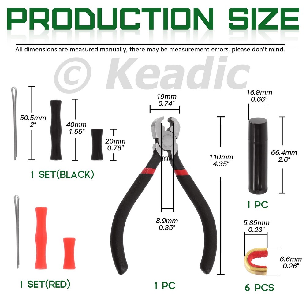 Keadic 17 Pcs Bow String Nocking Point Archery Accessories with T Shape Bow...