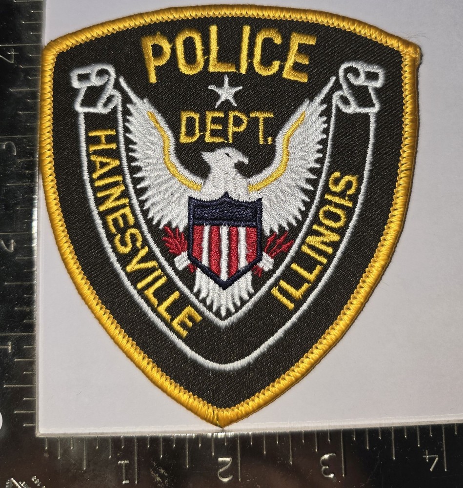 Hainesville Illinois Police Dept Patch – Eagle Shield Emblem